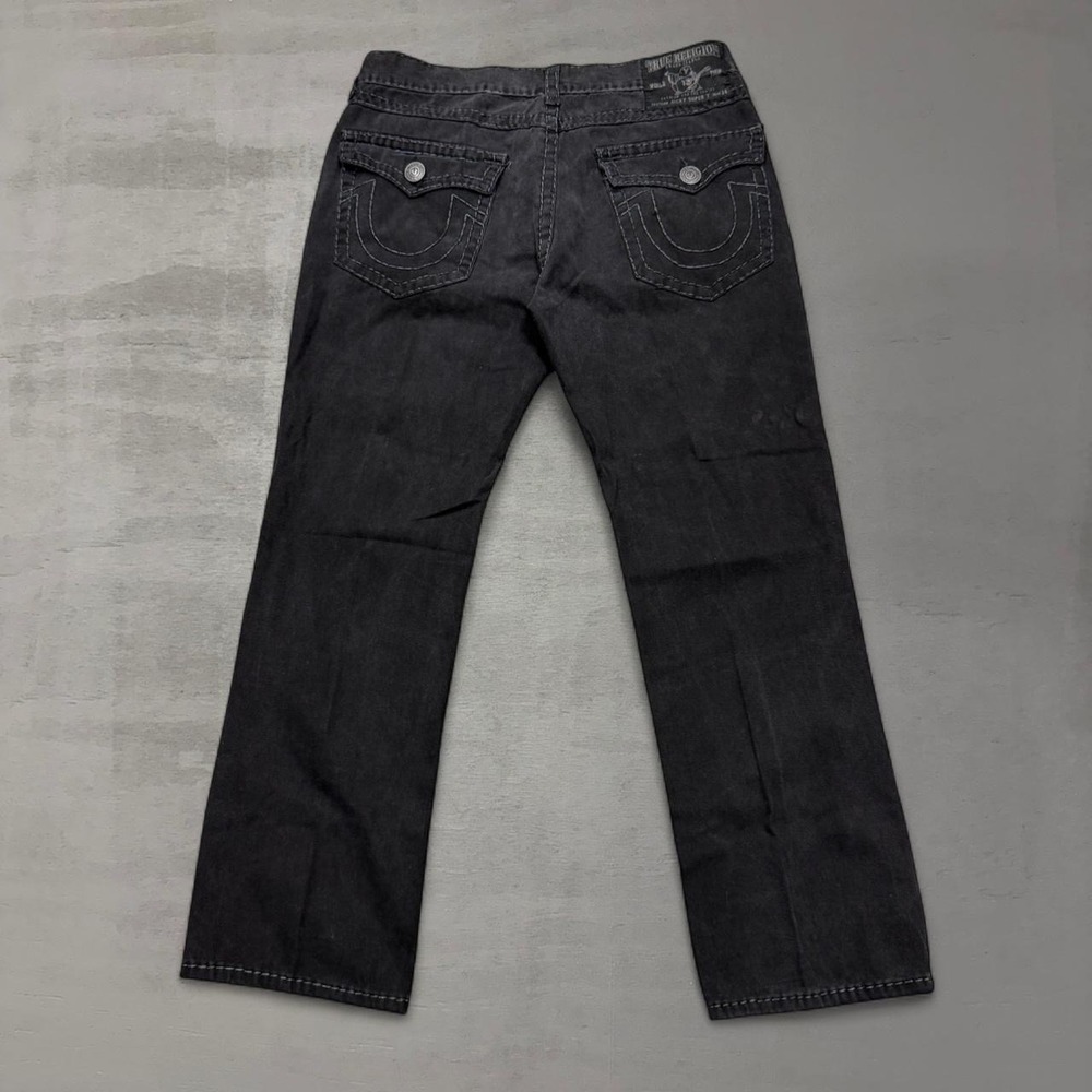 True Religion Ricky Super T Men's Black Straight Leg Jeans 38 x 32 Made in USA